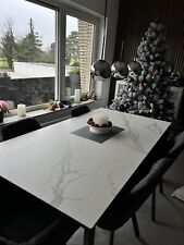 Ausziehbarer Esstisch X7 180-240cm Marmor weiß Keramik made in Italy