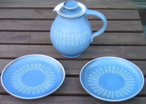 Alte kanne teller blau - alte,
