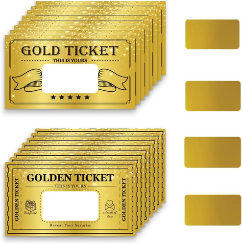 120 stück golden - stück, ticket