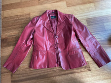 Weinrote Lederjacke, echtes