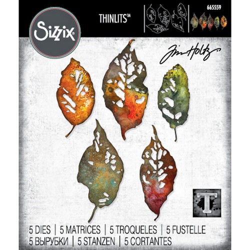 Sizzix die set 5pcs - die, leaf