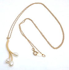 Vintage echt 3 Perlen Tropfen