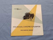 Prospekt IFA Diesel Einspritzpumpen VEB Barkas Werke