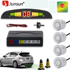 Silber Einparkhilfe 4 Sensoren Parksensor Parkhilfe PDC Hinten Rückfahrwarner