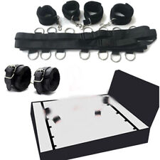 Erwachsene PU Leder Bett Fessel Gürtel Mit 7 Ring Handschellen Fußfessel Harness