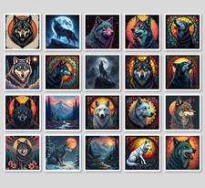 Wolf Aufkleber Vinyl Sticker