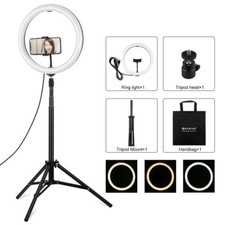 30 cm Ringlicht mit Profi Stativ LED USB Fernbedienung 3 Farb Modus Vlogging