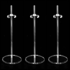3Sets/lot Transparent Acryl Unterstützung für Barbie 1/6 Puppe 30cm Figur Halter