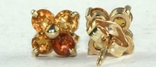  Ohrringe 14 Karat GOLD CITRIN