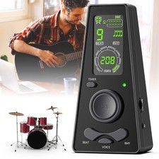 Digitales Metronom Vocal Voice Beats für Klavier Geige Gitarre Ukulele Schwarz