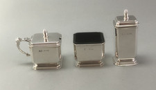 Art Deco Silber Kruzifix Set