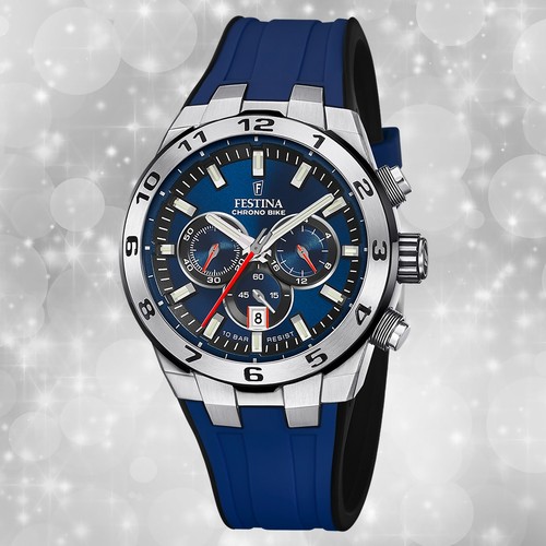 Festina herrenuhr silikon blau - festina,