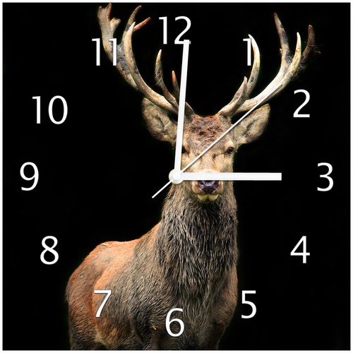 Wallario wanduhr aus glas - wanduhr,