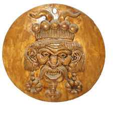 Wandbild aus Gips, ca.10 cm Durchmesser, Gipsreliefbild