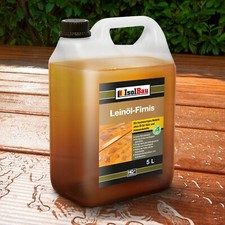 NATUR Holzschutz LEINÖL- FIRNIS 5 L Holzöl Leinölfirnis Holz Möbel Lasur ACTION