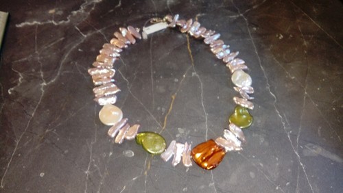 Auffällige biwa perlen kette - auffällige, biwa-perlen-kette