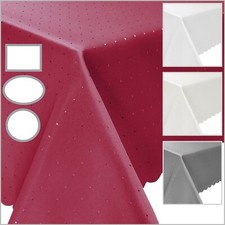 TISCHDECKE BÜGELFREI  STOFF  PFLEGELEICHT 60°WASCHBAR TISCHDECKEN PUNKTE