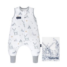 Domiamia® Baby Schlafsack mit Füßen Sommer 1.0 Tog,70% Bambus 30% Baumwolle Somm