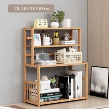 4 Ablagen Regal Bambus