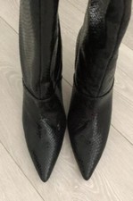 Zara Blue Kollektion Stiefel Leder Gr 38 NEU