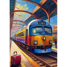 Postkarte. Gute Reise. Mit dem