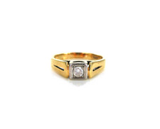 kleiner Solitär-Damenring - mit Brillant von ca. 0,10ct - 585er Gold 14K