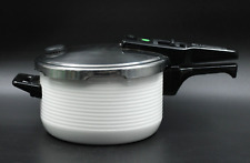 Silit Sicomatic L Schnellkochtopf Bratentopf mit Deckel weiß mit Einsatz Ø 22 cm