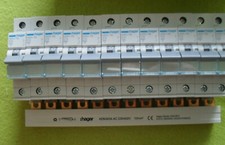 Hager 12x B16 -1pol Sicherung MBN116 LS Schalter u 1x Phasenschiene KDN363A SET