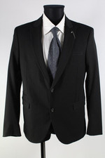 Zara Man schwarzes Sakko Gr.52/L Polyester Viskose Elasthan Top Zustand