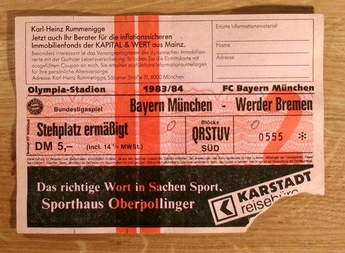 Eintrittskarte bundesliga - -,