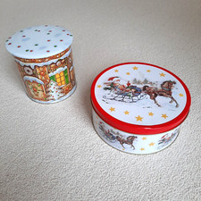 Keksdosen Set 2-tlg. Weihnachte  lätzchendose Metall Weihnachten Gebäckdose Dose