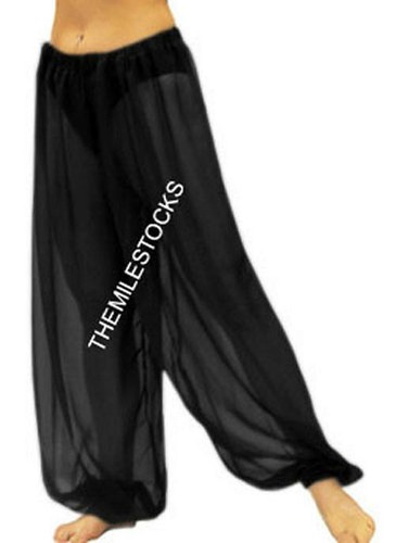 Tms schwarz chiffon harem - chiffon, yoga