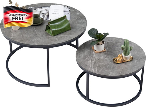 Couchtisch rund 2er - couchtisch, set,