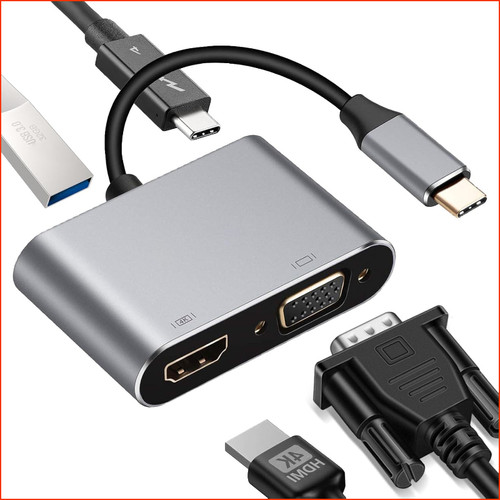 Usb hdmi vga adapter - c, zu