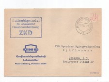 DDR Dienst ZKD Brief Neubrandenburg 11.10.63 GHG für Lebensmittel