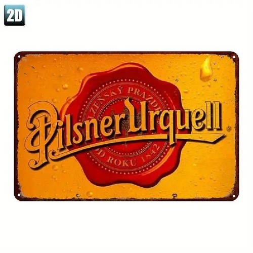 Blechschild pilsner urquell - blechschild,