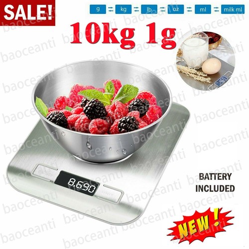 10kg flache haushaltwaage - 10kg/1g,