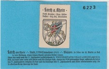 Reklamemarke Wappen von Lorch a.Rh. / Rheinland-Pfalz (Q338)