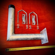 Geländerhalter 25cm für Sat Schüssel Mast Ausleger Balkon Halterung Schelle Rohr