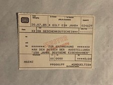 Fahrkarte DB "Geschenkgutschein für Ausstellung 150 J. Dt.Eisenbahn"