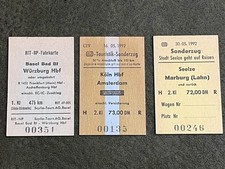 Drei alte Fahrkarten -