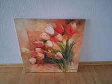Bild  Tulpenstrauss 77 x 77 cm auf Leinwand gezogen