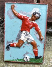 Aluminium Alu Wandbild bemalt Relief Fußball Fußballer HSV Deko Fußballspieler 