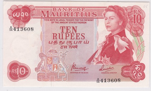 Mauritius rupien 1967 - mauritius, 10