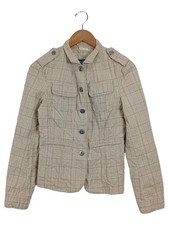 Street One Damen Leichte Jacke Gr. 34/XS Beige Kariert Casual