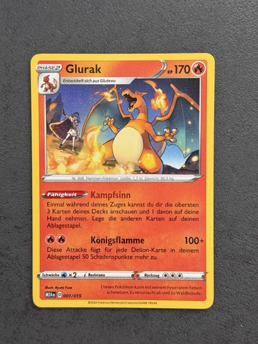 Pokemon glurak 001 015 - glurak, 001/015