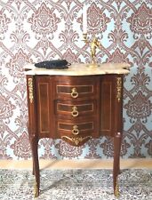 WUNDERSCHÖNE KLEINE KOMMODE CHIFFONIER MASSIVHOLZ MARMOR VON EINEM SCHLOSS IN BDX.