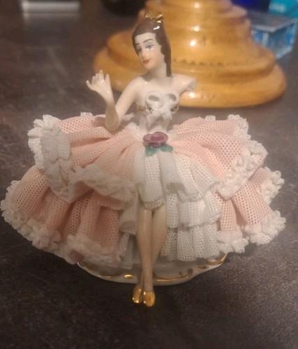 Dresden porzellan ballerina - porzellan,
