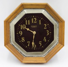 Blessing Quartz Wanduhr Keramik Holz Holzrahmen Vintage Retro Uhr 1970er