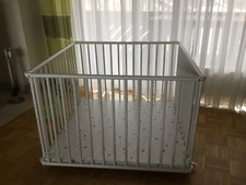 baby laufstall gebraucht weiß 100x100cm höhenverstellbar